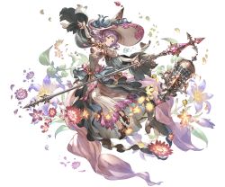 Rule 34 | flower, full body, granblue fantasy, lennah, lily (flower), minaba hideo, petals, solo, tagme, transparent background