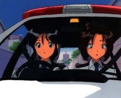 Rule 34 | 2girls, car, car interior, kobayakawa miyuki, lowres, motor vehicle, multiple girls, oekaki, taiho shichauzo, tsujimoto natsumi, vehicle