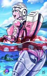 Rule 34 | afloat, arcee, blush, fish, ocean, robot girl, source request, tack (dnet), transformers