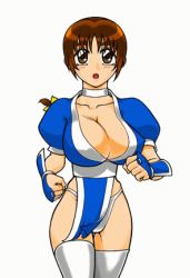 Rule 34 | 1girl, animated, animated gif, areola slip, bouncing breasts, breasts, cleavage, dead or alive, kasumi (doa), kuma (rusty cage), large breasts, lowres, nipple slip, nipples, panties, pelvic curtain, running, simple background, solo, tecmo, thighs, underwear, white background, wide hips