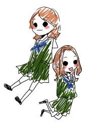Rule 34 | 2girls, digimon, multiple girls, ribbon, school uniform, smile, tachikawa mimi, takenouchi sora