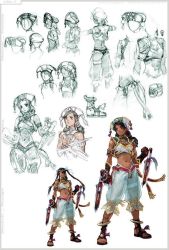 Rule 34 | 1girl, bladed tonfa, braid, concept art, hat, jewelry, soul calibur, soulcalibur, soulcalibur iv, talim, tonfa, twintails, weapon