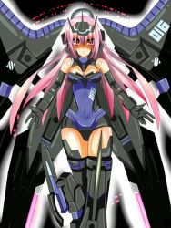 Rule 34 | 10s, 1girl, bare shoulders, blush, breasts, busou shinki, doll joints, female focus, joints, light smile, long hair, pink eyes, purple hair, solo, tempesta, thighhighs, very long hair