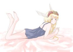 Rule 34 | 1990s (style), akazukin chacha, barefoot, bed, blonde hair, closed mouth, highres, magical princess