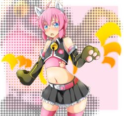 Rule 34 | 1boy, animal ears, animal hands, bad id, bad pixiv id, bell, cat ears, cat paws, highres, male focus, original, pink hair, shinagawa mikuzu, solo, tears, thighhighs, trap