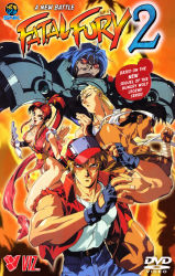 Rule 34 | 1990s (style), andy bogard, armor, baseball cap, blonde hair, breasts, cleavage, fatal fury, hat, joe higashi, martial arts, muscular, neo-geo, oobari masami, ponytail, retro artstyle, shiranui mai, topless male, snk, terry bogard, the king of fighters, wolfgang krauser