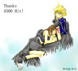 Rule 34 | 00s, 1990s (style), artist request, blonde hair, blue eyes, boots, brown hair, cloud strife, couple, final fantasy, final fantasy vii, final fantasy vii advent children, long hair, lowres, tank top, tifa lockhart