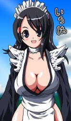 Rule 34 | 1girl, blush, breasts, cleavage, iroha (samurai spirits), kihaiu, samurai spirits, smile