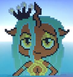 bad_tag bra breasts crown horn humanization minecraft my_little_pony my_little_pony:_friendship_is_magic queen_chrysalis theanimefanz underwear water