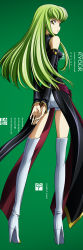 Rule 34 | 00s, 1girl, absurdres, c.c., code geass, highres, kimura takahiro, long image, solo, tall image, thighhighs, vector trace