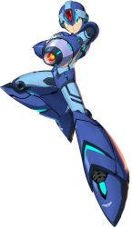 Rule 34 | 1boy, android, arm cannon, blue eyes, english text, gloves, green eyes, helmet, highres, joints, male focus, mega man (series), x (mega man), mega man x (series), mega man x dive, mizuno keisuke, neon lights, neon trim, official alternate costume, official art, redesign, robot, robot joints, solo, third-party source, transparent background, weapon