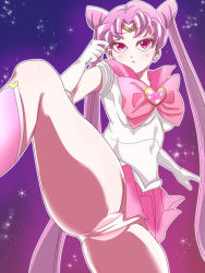 Rule 34 | 1girl, bishoujo senshi sailor moon, chibi usa, gradient background, pink hair, sailor chibi moon, solo, tagme