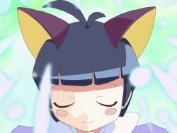 Rule 34 | 1girl, animated, animated gif, antenna hair, black hair, blush stickers, colinarmis, hair intakes, henshin, miracle-chan, open mouth, original, pink hair, portrait, purple eyes, short hair, smile, solo, transformation, twintails