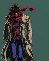 Rule 34 | 1boy, getter robo, highres, long coat, male focus, manly, nagare ryoma, scarf, simple background, solo, toei animation, wrato
