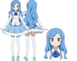 Rule 34 | + +, 10s, 1girl, :3, blue footwear, blue hair, blue skirt, blush, concept art, female focus, from behind, himouto! umaru-chan, long hair, official art, school uniform, shoes, simple background, skirt, smile, solo, symbol-shaped pupils, tachibana sylphynford, tagme, thighhighs, wavy hair, white background, white thighhighs