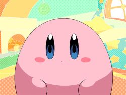 Rule 34 | 1boy, animated, animated gif, bed, bedroom, blue eyes, blush, crawling, kirby, kirby (series), looking at viewer, looking back, male focus, nintendo, no humans, open mouth, pillow, sad, sitting, solo, window