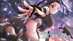 Rule 34 | 1girl, ankle wrap, antenna hair, ass, bandages, bandana, barefoot, black hair, breasts, cover, cover page, feet, female focus, fingerless gloves, gloves, hair slicked back, high ponytail, highres, hip vent, hozumi kaoru, ibuki (street fighter), knife, kunai, large breasts, long hair, revealing clothes, sleeveless, soles, solo, street fighter, street fighter iv (series), throwing knife, toeless legwear, weapon