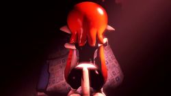 Rule 34 | 1boy, 1girl, 3d, all fours, animated, animated gif, bike shorts, buttjob, buttjob over clothes, cum, cum on back, cum on clothes, ejaculation, hetero, inkling player character, nintendo, penis, spardaschosen, splatoon (series), tentacle hair, uncensored
