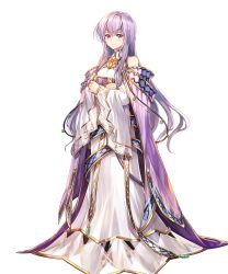 Rule 34 | 1girl, bare shoulders, book, hugging book, breasts, cape, chachie, circlet, closed mouth, dress, fire emblem, fire emblem: genealogy of the holy war, fire emblem heroes, full body, hair ornament, highres, holding, holding book, jewelry, julia (fire emblem), long dress, long hair, long sleeves, looking at viewer, medium breasts, nintendo, hugging object, official art, purple cape, purple eyes, purple hair, sandals, see-through, smile, solo, standing, toes, transparent background, turtleneck, wide sleeves