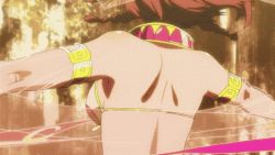 Rule 34 | 10s, 1girl, amy (suisei no gargantia), animated, animated gif, arabian clothes, bare back, bare shoulders, belly dancer, bikini, blue eyes, bracelet, brown hair, choker, dancing, happy, jewelry, lots of jewelry, lowres, navel, short hair, smile, solo, spinning, suisei no gargantia, swimsuit