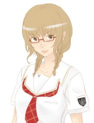 Rule 34 | braid, glasses, hachimitsuboi, kimi kiss, mizusawa mao, school uniform, serafuku, solo, twin braids