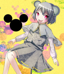 Rule 34 | 1girl, animal ears, female focus, grey hair, mouse ears, mouse tail, nazrin, red eyes, sairauno, solo, tail, touhou