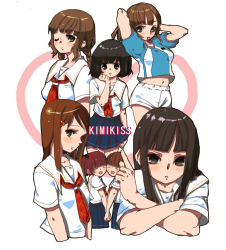 Rule 34 | 6+girls, aihara nana, everyone, futami eriko, hilly (kishou9), hoshino yuumi, kimi kiss, mizusawa mao, multiple girls, sakino asuka, satonaka narumi, school uniform, serafuku, shijou mitsuki