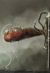 Rule 34 | dark souls (series), dark souls i, from software, highres, monster, no humans, official art, scan, tentacles, wall