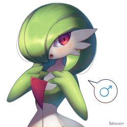 Rule 34 | 1boy, absurdres, artist name, bad id, bad pixiv id, bellavoirr, blurry, blush, bob cut, chromatic aberration, colored skin, creatures (company), depth of field, game freak, gardevoir, gen 3 pokemon, green hair, green skin, hair over one eye, hands up, highres, light blush, looking to the side, male focus, mars symbol, multicolored skin, nintendo, open mouth, pokemon, pokemon (creature), red eyes, shiny skin, short hair, signature, simple background, solo, speech bubble, spoken mars symbol, standing, tongue, tongue out, trap, two-tone skin, upper body, white background, white skin