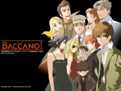 Rule 34 | 00s, 5girls, 6+boys, baccano!, bare shoulders, black dress, black hair, blonde hair, breasts, brown hair, chane laforet, claire stanfield, cleavage, collarbone, collared shirt, czeslaw meyer, dress, dress shirt, enami katsumi, ennis, firo prochainezo, formal, isaac dian, jacuzzi splot, ladd russo, looking at viewer, lua klein, miria harvent, multiple boys, multiple girls, nice holystone, red hair, shirt, short hair, silver hair, sleeveless, sleeveless dress, smirk, suit, upper body, wallpaper, white shirt, yellow eyes