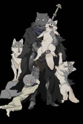 Rule 34 | 2boys, animal, armor, black background, blaidd the half-wolf, boots, cape, cloak, closed mouth, elden ring, fur cloak, furry, furry male, gauntlets, heart, heart-shaped eyes, holding, holding animal, hugging another&#039;s leg, jitome, male focus, multiple boys, o3o, prisoner (elden ring), prisoner iron mask (elden ring), rags, simple background, tarnished (elden ring), weapon, weapon on back, wolf, yoshi kaoru
