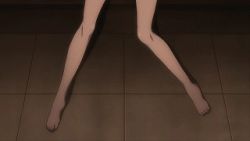 Rule 34 | 1girl, animated, animated gif, arm support, bare legs, barefoot, breasts, cuffs (company), female focus, flat chest, kasugano sora, legs, long hair, long legs, looking at viewer, lowres, nipples, open clothes, open shirt, presenting, screencap, shirt, sitting, skirt, solo, spread legs, thighs, topless, twintails, white hair, yosuga no sora