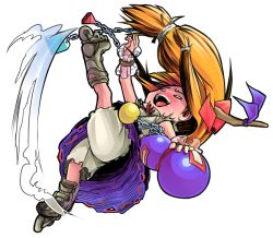 Rule 34 | 1girl, :d, arm up, bad id, bad pixiv id, blonde hair, bloomers, blush, bow, chain, drunk, falling, female focus, floating hair, gourd, hair bow, holding, horn ornament, horn ribbon, horns, ibuki suika, inline skates, ioridonmax13, leg up, long hair, low-tied long hair, no pupils, open mouth, orange hair, ribbon, roller skates, saliva, scrunchie, see-through, sidelocks, simple background, skates, skirt, sleeveless, smile, solo, strap, torn clothes, touhou, transparent, tripping, underwear, upskirt, very long hair, white background, wind, wrist cuffs