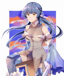 Rule 34 | 1girl, athena (fire emblem), bad id, bad twitter id, blue hair, fire emblem, fire emblem: new mystery of the emblem, fire emblem: shadow dragon, highres, holding, holding sword, holding weapon, long hair, nintendo, solo, sushitarou, sword, weapon, yellow eyes