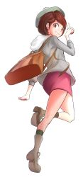 Rule 34 | 1girl, absurdres, backpack, bag, bare legs, boots, brown bag, brown hair, coat, creatures (company), full body, game freak, gloria (pokemon), green hat, hat, highres, long sleeves, looking at viewer, nintendo, open mouth, poke ball, poke ball (basic), pokemon, pokemon swsh, short hair, simple background, smile, solo, standing, standing on one leg, tagme, teeth, transparent background, unli