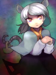 Rule 34 | 1girl, animal ears, capelet, female focus, grey hair, highres, hospital king, mouse ears, mouse tail, nazrin, solo, tail, touhou