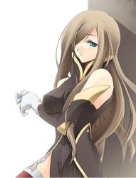 Rule 34 | 00s, 1girl, blue eyes, breasts, gloves, large breasts, long hair, solo, tales of (series), tales of the abyss, tear grants, thighhighs