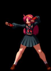 Rule 34 | 1girl, animated, animated gif, asamiya athena, full body, king of fighters xiii, lowres, official art, pixel art, snk, solo, standing, the king of fighters, the king of fighters xiii, thick thighs, thighs, transparent background