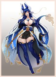Rule 34 | 1girl, absurdres, black hakama, blue bow, blue gemstone, blue hair, bow, breasts, bright pupils, chain, chest jewel, clawed feet, collarbone, crescent, crescent hair ornament, detached sleeves, dragon girl, dragon tail, full body, fur-trimmed sleeves, fur trim, gem, gold trim, grey horns, hair ornament, hakama, highres, horns, indie virtual youtuber, japanese clothes, kangaruu (momotk1109), kimono, large breasts, long hair, open mouth, pleated skirt, red eyes, scales, skirt, sleeveless, sleeveless kimono, solo, sparkle, tail, tongue, tongue out, vienna (vtuber), vienna (vtuber) (4th costume), virtual youtuber, white kimono, white pupils, white sleeves