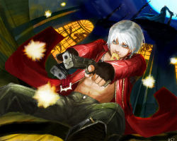 Rule 34 | 00s, 1boy, capcom, dante (devil may cry), devil may cry (series), devil may cry 3, gun, lowres, vergil (devil may cry), weapon