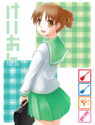 Rule 34 | 00s, 1girl, brown eyes, brown hair, female focus, hirasawa ui, k-on!, school uniform, solo, utou yoshio