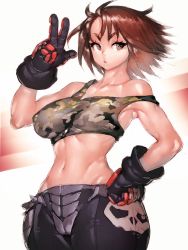 Rule 34 | 1girl, brown hair, capcom, fumio (rsqkr), hand on own hip, highres, justice gakuen, kazama akira, solo, street fighter, tagme