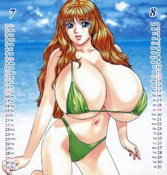 Rule 34 | bikini, blue eyes (manga), breasts, claire fairchild, d lovers, gigantic breasts, huge breasts, looking at viewer, nishimaki tooru, swimsuit