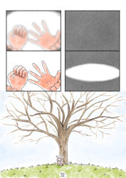 Rule 34 | 10s, 1girl, bare tree, comic, gloves, highres, japanese crested ibis (kemono friends), kemono friends, murakami kou (raye), page number, pov, red gloves, silent comic, solo, tree