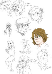 Rule 34 | :3, :p, = =, alto clef, artist self-insert, bad anatomy, bandaid, baseball cap, brown hair, camera, character request, english text, facial hair, flying sweatdrops, gerald (scp), glasses, green eyes, hat, highres, jack bright, jewelry, kondraki, lab coat, looking at viewer, multiple boys, multiple girls, necklace, open mouth, pendant, poorly drawn, profanity, scp-105, scp foundation, seneo, sketch, sweatdrop, tongue, tongue out, translation request, tumble, unworn jewelry, unworn necklace
