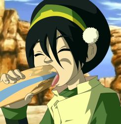 Rule 34 | 1boy, 1girl, aang, animated, animated gif, avatar: the last airbender, avatar legends, black hair, blind, closed eyes, fellatio, hairband, handjob, hetero, licking, oral, outdoors, penis, solo focus, toph bei fong, uncensored, zone (artist)