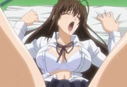 Rule 34 | 00s, 1990s (style), 1girl, ahoge, animated, animated gif, aya (kojin jugyou), bed, bottomless, bouncing breasts, bra, breasts, brown hair, cleavage, closed eyes, kojin jugyou, large breasts, legs up, lingerie, lowres, lying, missionary, non-web source, on back, open mouth, pleated skirt, pov, retro artstyle, ribbon, saliva, school uniform, sex, skirt, spread legs, sweat, thighs, underwear