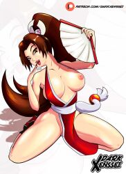 Rule 34 | 1girl, absurdres, breasts, capcom vs snk, capcom vs snk 2, hand fan, highres, huge breasts, non-web source, open mouth, shiranui mai, snk, solo, the king of fighters, the king of fighters xv, thick thighs, thighs