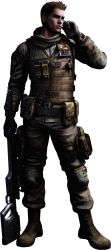 Rule 34 | 1boy, boots, brown hair, full body, gloves, gun, highres, male focus, marksman, military, piers nivans, resident evil, resident evil 6, scarf, sniper, weapon