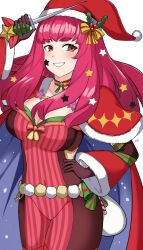 Rule 34 | 1girl, absurdres, blue cape, bodysuit, breasts, cape, christmas, facial mark, fire emblem, fire emblem engage, fire emblem heroes, hair ornament, hand on own hip, hat, highres, holding, holding sack, holly hair ornament, ice pick, kgctcg, large breasts, multicolored cape, multicolored clothes, nintendo, official alternate costume, red cape, sack, santa hat, star (symbol), star facial mark, star hair ornament, star print, two-tone cape, yunaka (fire emblem), yunaka (fire emblem) (spirited envoy)